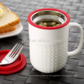 Taza de infusión de té 400cc con tapa de silicona